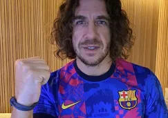 Puyol con el jersey del Barcelona