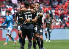 Toluca en festejo de gol