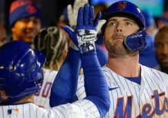 Jugadores de Mets en festejo