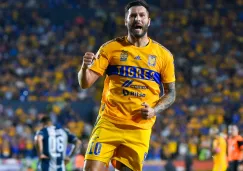 Gignac celebra su gol 29 con Tigres en liguillas