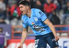 Nico Ibañez en festejo con Pachuca