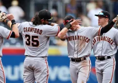 Los Giants de San Francisco en festejo