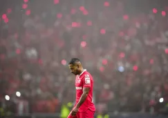 Brayan Angulo en lamento con Toluca durante la Ida de la Final del AP22