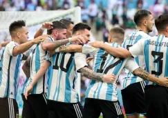 Jugadores de Argentina celebran un gol