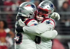 Jugadores de los Patriots celebran una captura