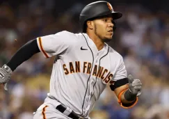 Thairo Estrada en un juego de Giants