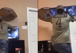 Aficionado explota y rompe su tv tras eliminación de Dallas ante San Francisco