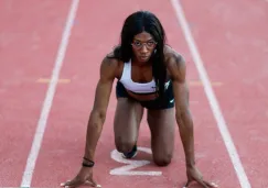 La atleta posa para una fotografía