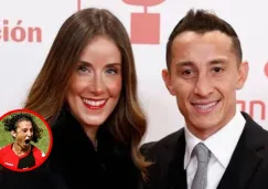 Andrés Guardado y Sandra de la Vega en entrega de premios