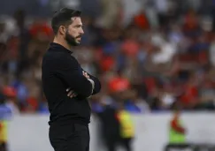 Benjamín Mora durante el partido vs Cruz Azul