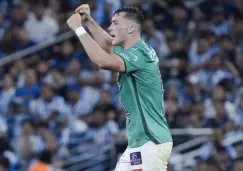 Federico Viñas celebrando un gol con La Fiera