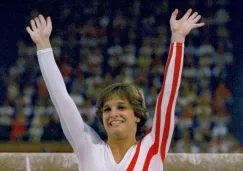 Mary en competición de Gimnasia 