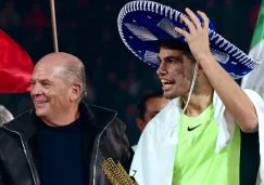 Alcaraz portando un sombrero de charro 