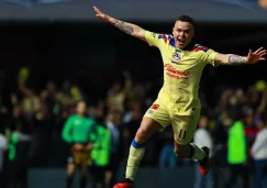 Rodríguez celebrando su gol ante Tigres