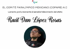 Fallece Raúl Dan López Rosas, atleta Parapanamericano mexicano