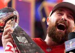 Kelce con el festejo eufórico tras el Super Bowl 