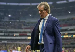 El entrenador uruguayo, antes del duelo en el Estadio Azteca