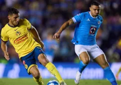 Cáceres durante el partido ante Cruz Azul