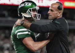 ¿Problemas en el paraíso? Aaron Rodgers le niega abrazo a Robert Saleh en el TNF