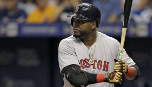 David Ortiz durante un partido de las Medias Rojas