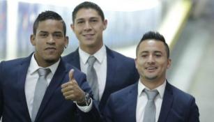 Jugadores del América llegando al Estadio Azteca