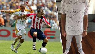 Ailton pelea un balón con Manuel Sol en juego contra Chivas