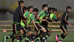 Futbolistas del Tri Sub 22, en entrenamiento