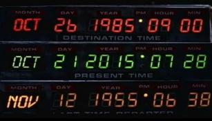 La fecha a la que viajó Marty McFly