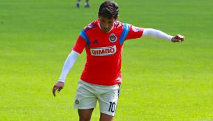 Reyna, en un entrenamiento de Chivas