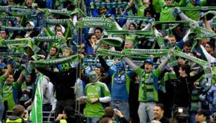 Aficionados del Seattle Sounders en el CenturyLink Field