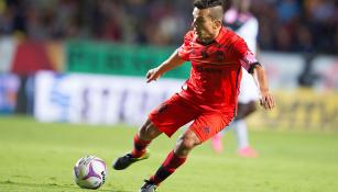 El Chato Rodríguez, durante el partido contra Atlas