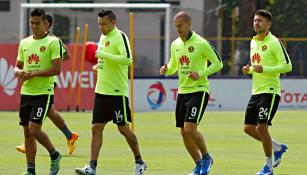 Andrade, Sambueza, Benedetto y Oribe, en entrenamiento