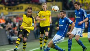 Aubameyang durante un partido con el Borussia Dortmund