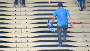 Aficionado hondureño, en el estadio de San Pedro Sula