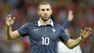 Karim Benzema, en un partido con Francia