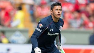 Alfredo Talavera durante un partido con Toluca