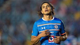 Gerardo Flores durante un duelo de Cruz Azul 