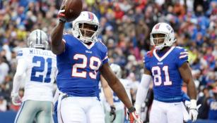 Karlos Williams festejando su touchdown contra Dallas