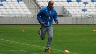 Carlos Sánchez, durante entrenamiento con Rayados 