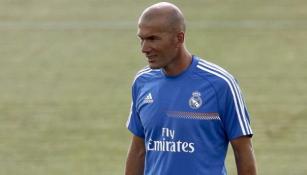 Zidane, durante un entrenamiento del Castilla