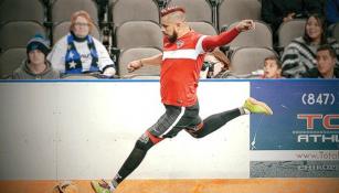 Adolfo Bautista durante un partido del Chicago Mustangs