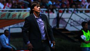 Matías Almeyda en el partido contra León 