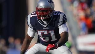 Jerod Mayo, en un juego con los Pats