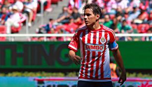 Omar Bravo, durante el partido contra León