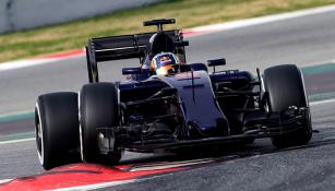 Carlos Sainz, probando su Toro Rosso