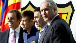 Zubizarreta durante la presentación de Neymar