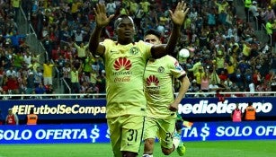 Quintero festeja su gol en el Clásico