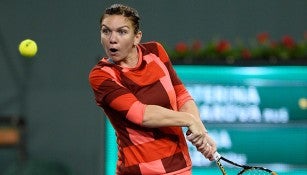 Simona Halep, en el partido contra Makarova