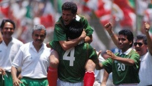 Así festejó Francisco Javier Cruz uno de sus goles con el Tri