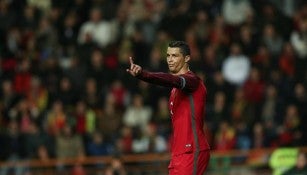 Cristiano Ronaldo durante el partido contra Bulgaria